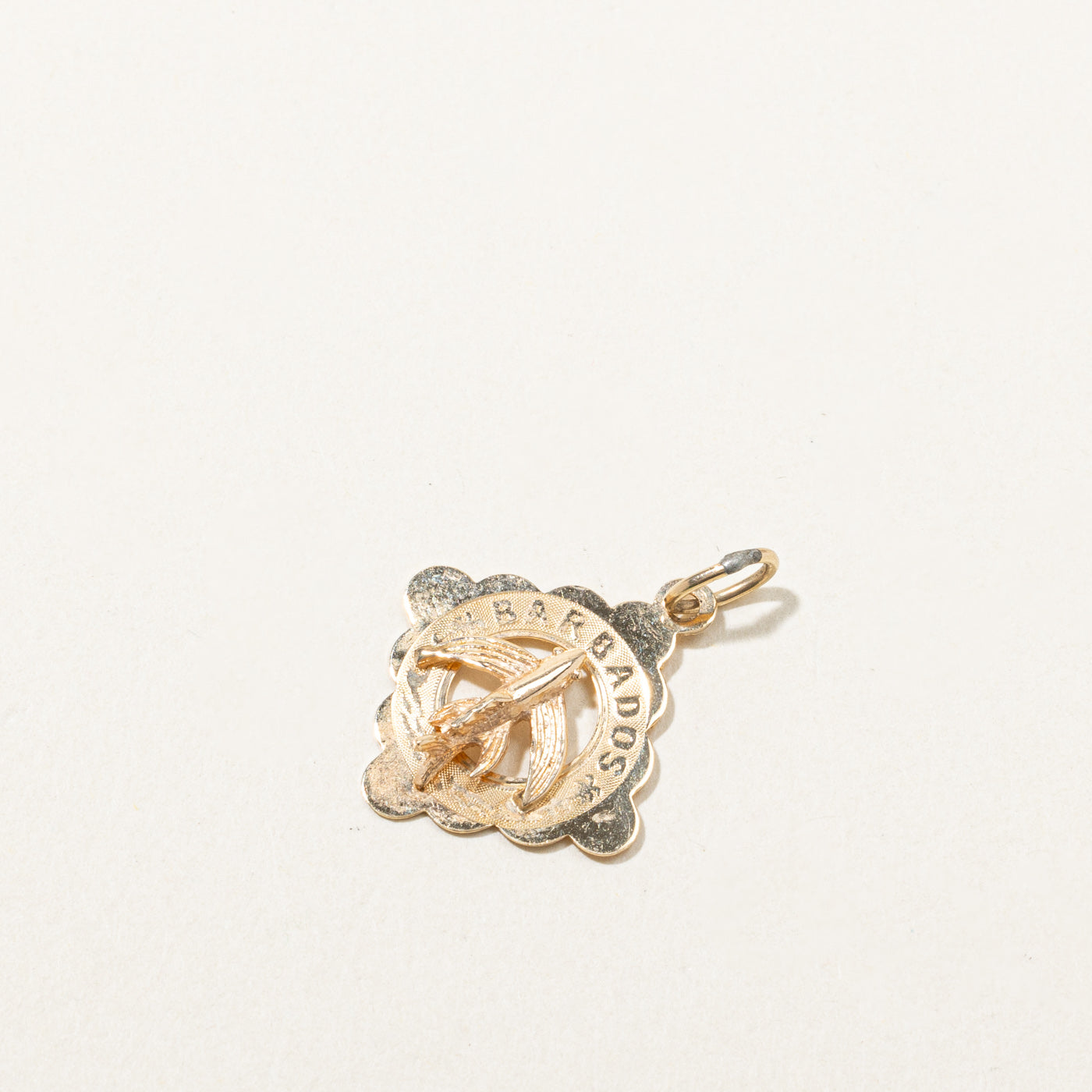Gold "Barbados" Plane Pendant