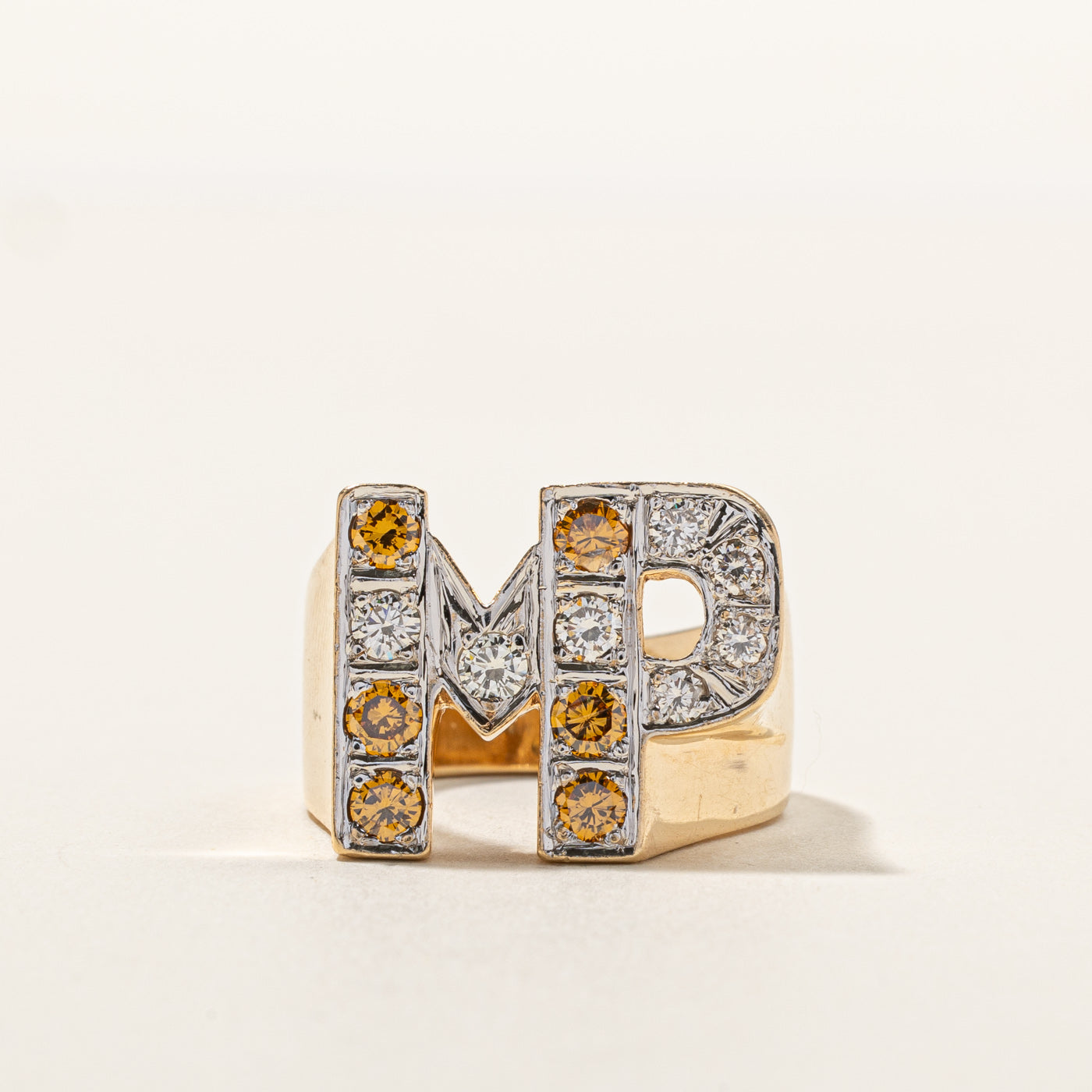 Diamond "MP" Initial Ring | 0.89ctw | SZ 7 |