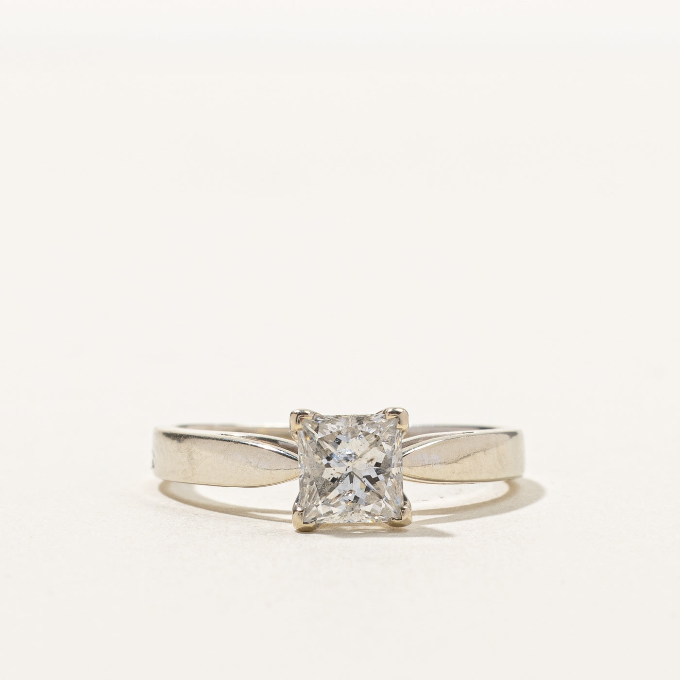 Solitaire Princess Cut Diamond Engagement Ring | 1.04ct I1 H | SZ 7.25 |