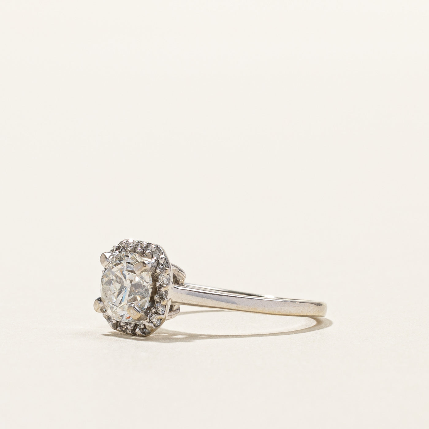 Halo Diamond Engagement Ring | 1.14ctw | SZ 4.5 |