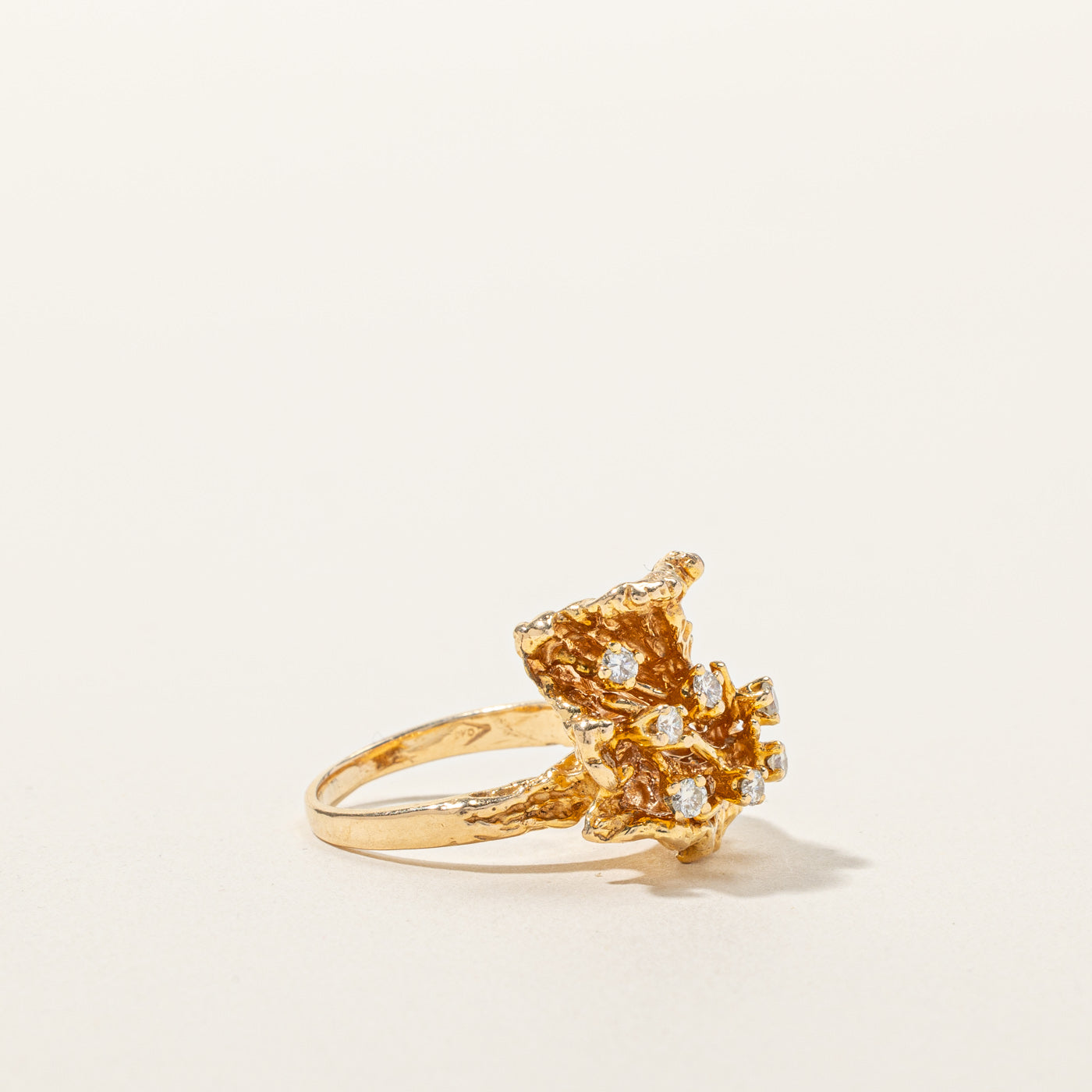 Textured Diamond Ring | 0.32ctw | SZ 7 |