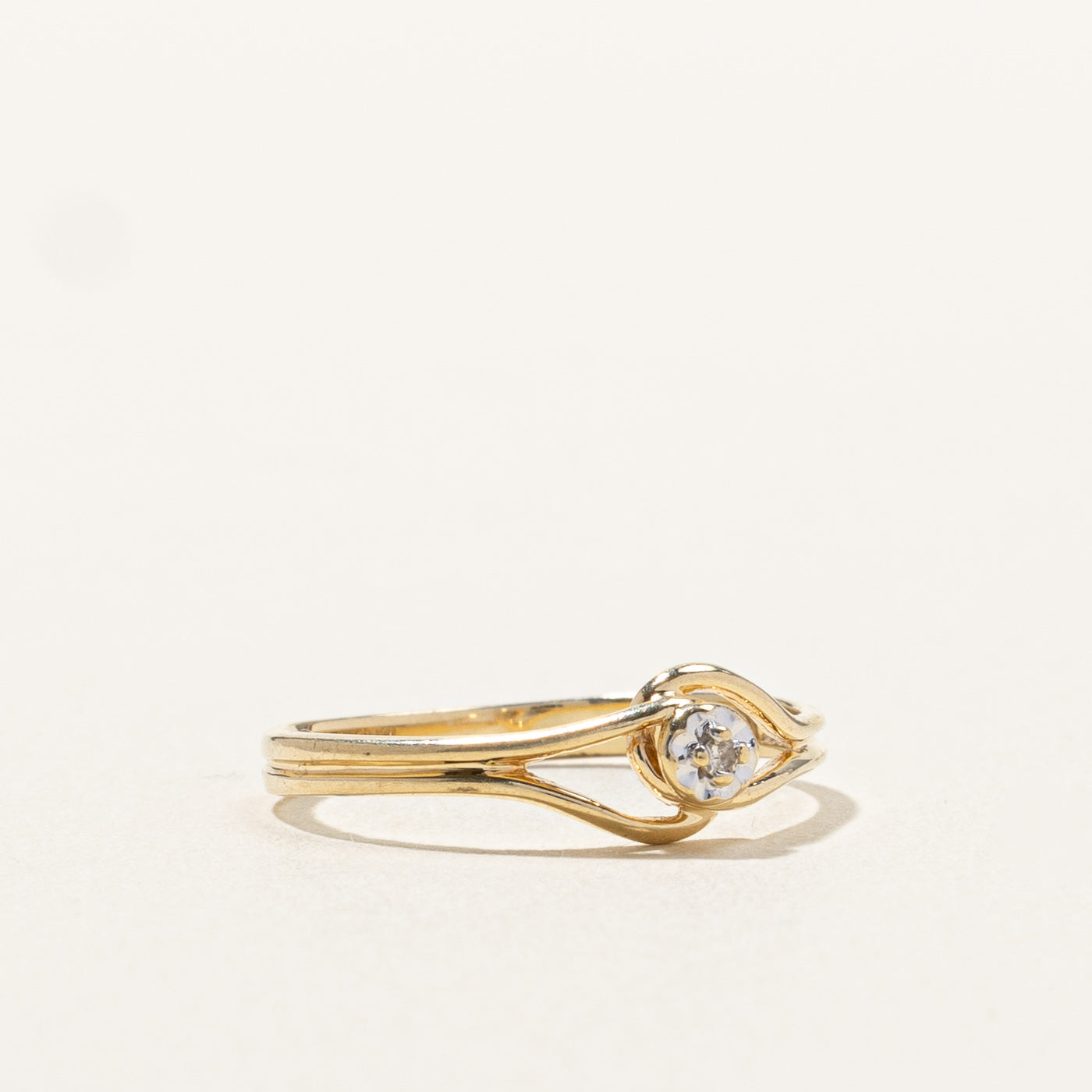 Diamond Bypass Ring | 0.01ct | SZ 5.75 |