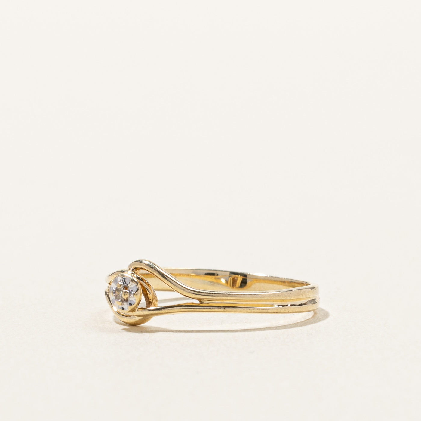 Diamond Bypass Ring | 0.01ct | SZ 5.75 |