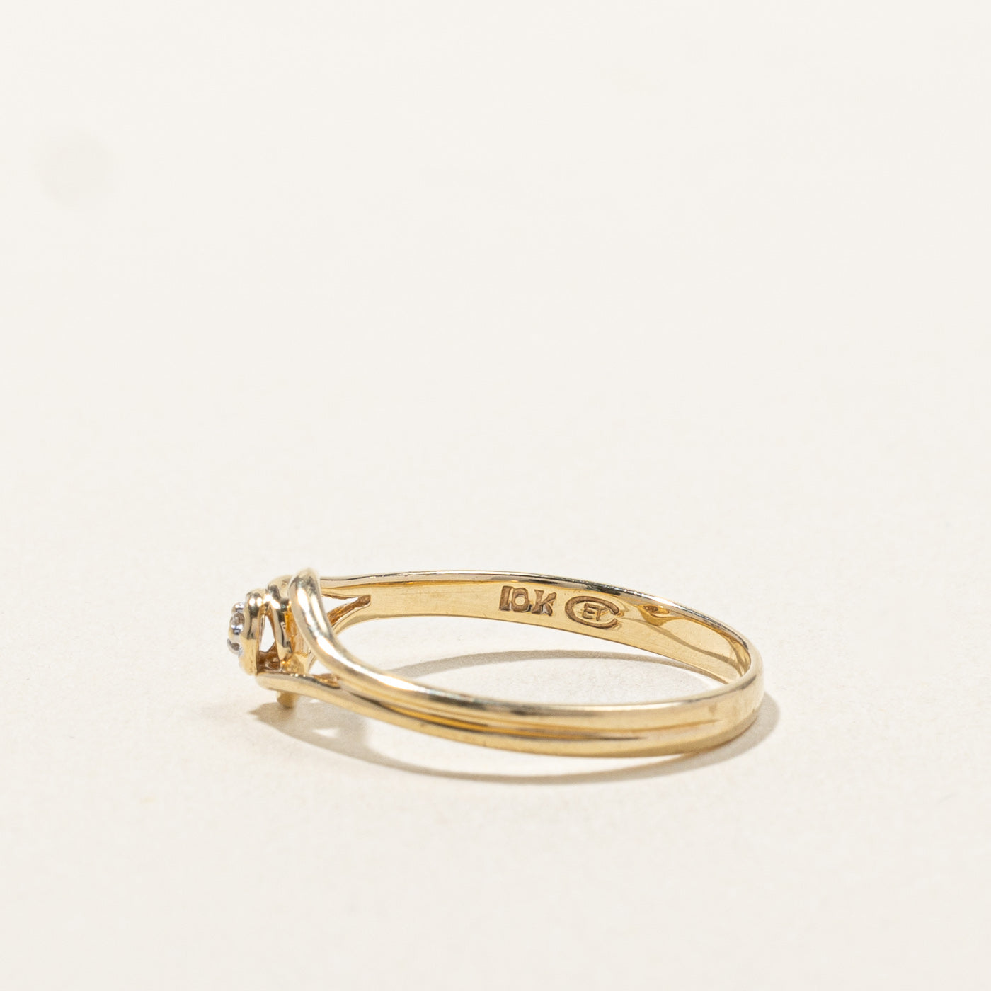 Diamond Bypass Ring | 0.01ct | SZ 5.75 |