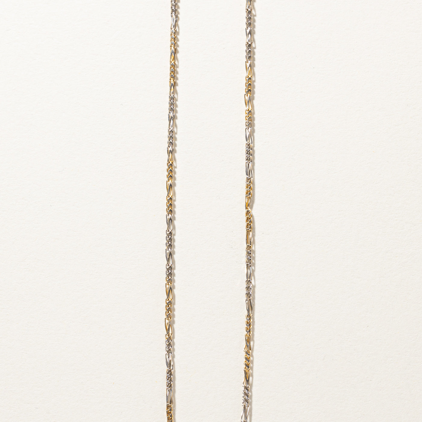 Two Tone Gold Figaro Link Chain | 23"|