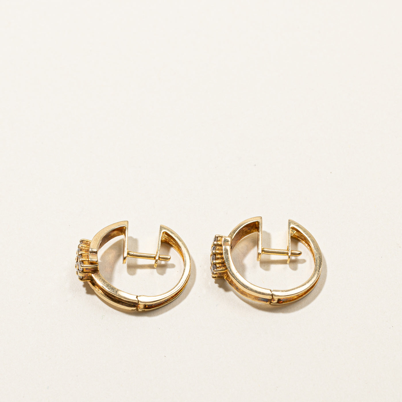 Cluster Diamond Huggie Earrings | 0.24ctw |