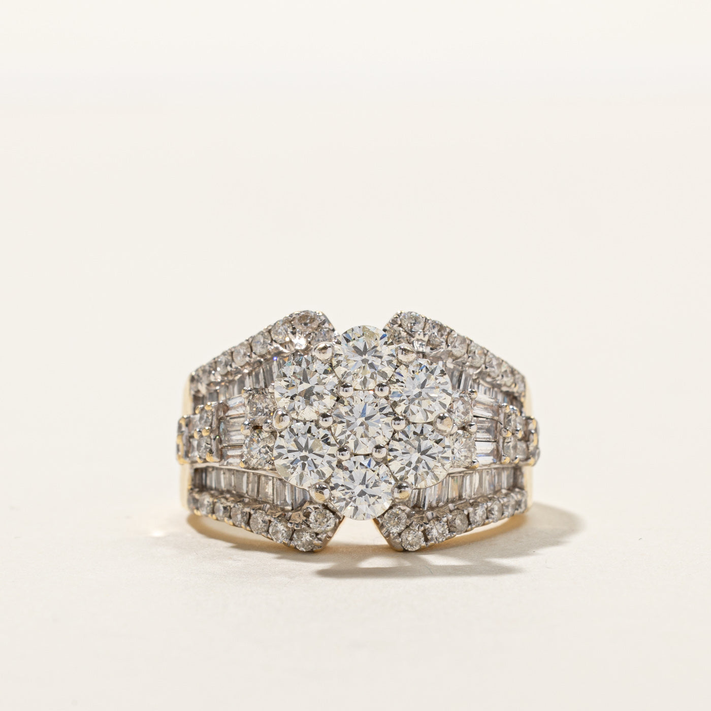 High Set Cluster Diamond Ring | 2.30ctw | SZ 6.75 |