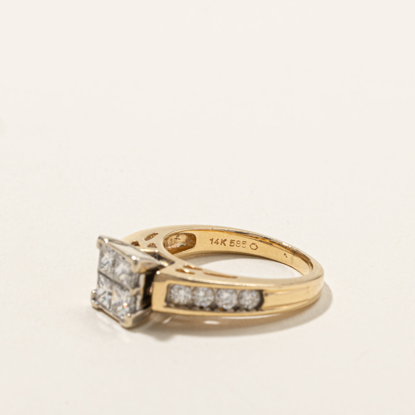 Princess Cut Cluster Set Diamond Ring | 1.24ctw | SZ 5 |