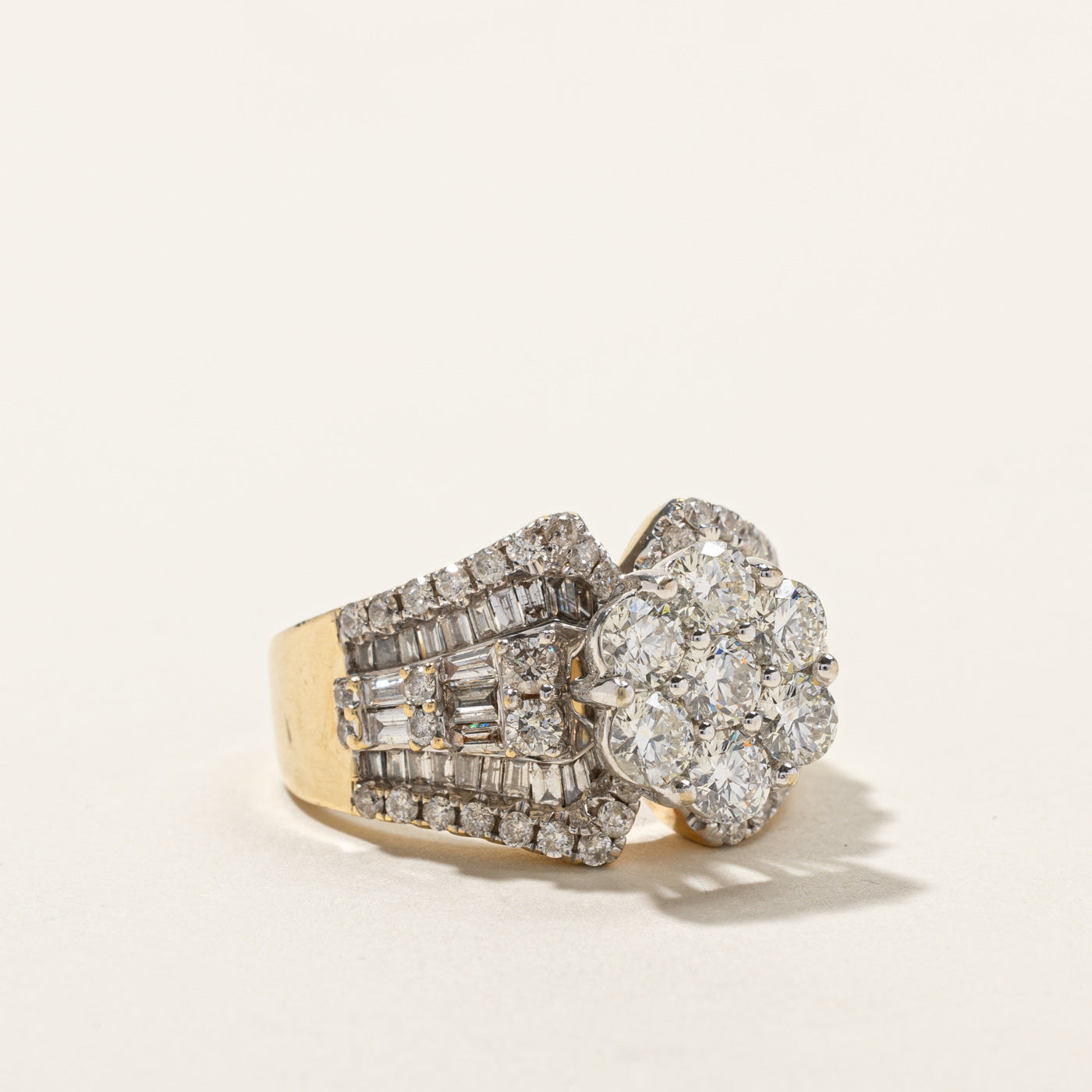 High Set Cluster Diamond Ring | 2.30ctw | SZ 6.75 |