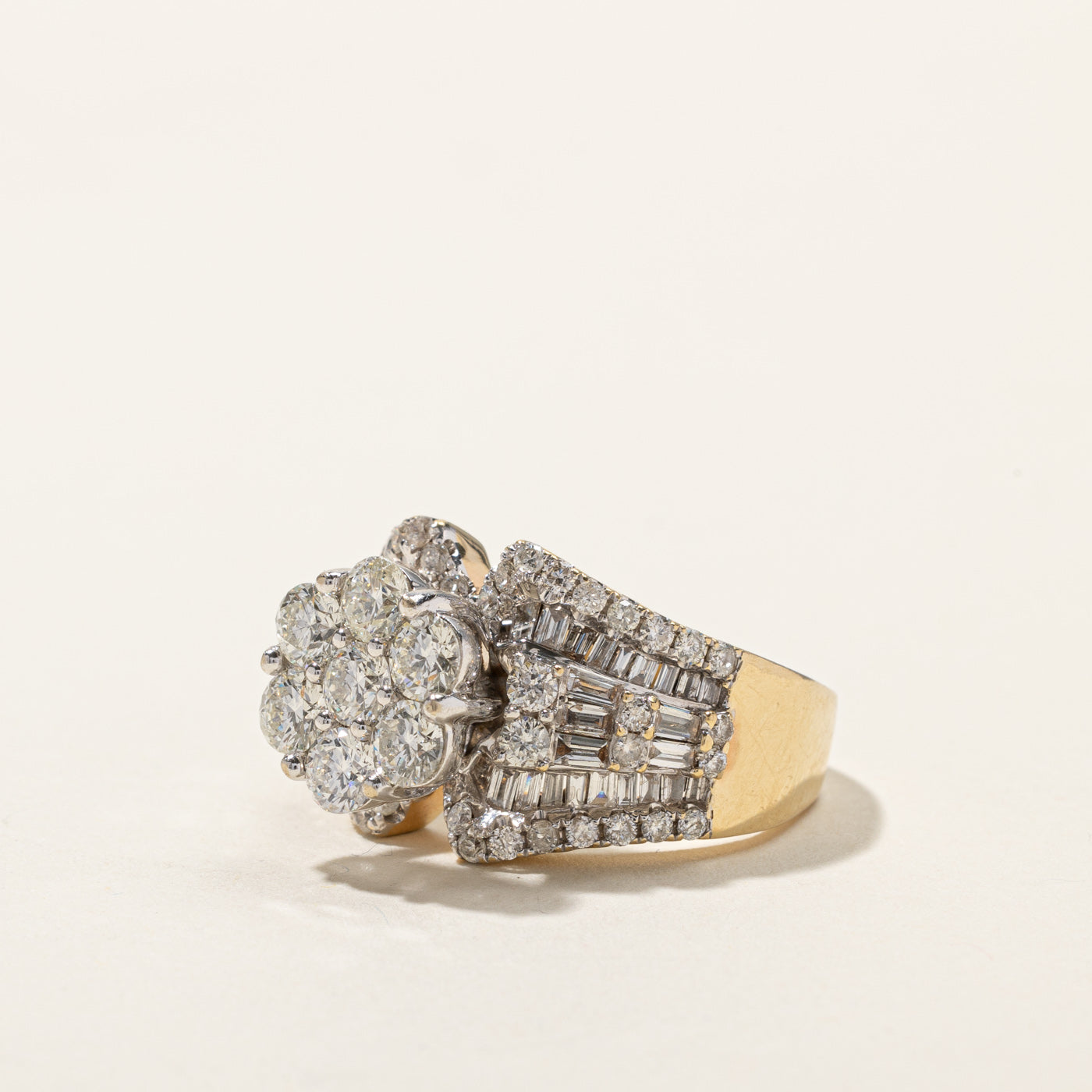 High Set Cluster Diamond Ring | 2.30ctw | SZ 6.75 |
