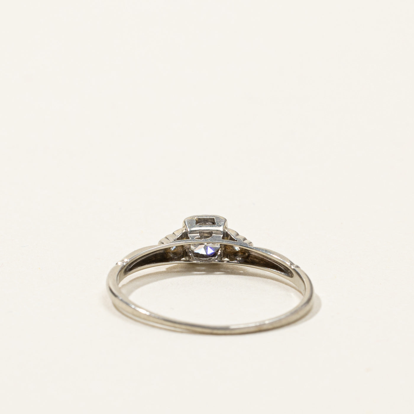 Bague vintage trois diamants | 0,29 ct au total | Taille 6,75 |