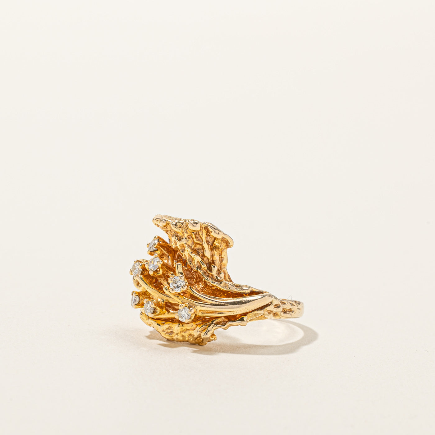 Textured Diamond Ring | 0.32ctw | SZ 7 |