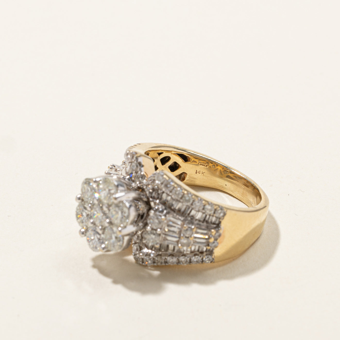 High Set Cluster Diamond Ring | 2.30ctw | SZ 6.75 |