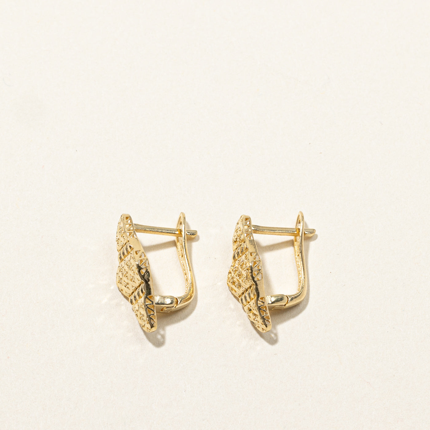 Textured Gold Earrings