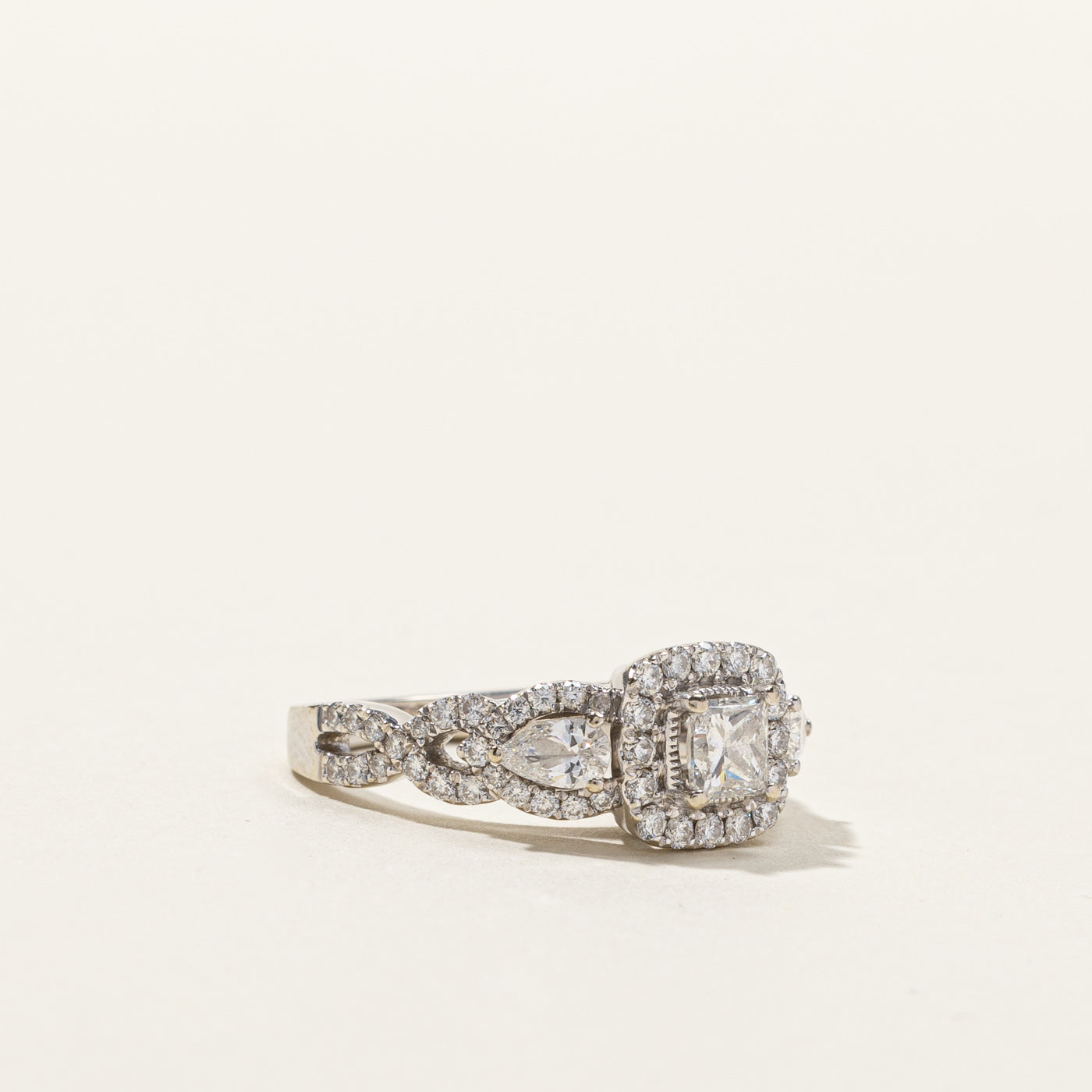Halo Diamond Engagement Ring | 1.88ctw | SZ 6.5 |