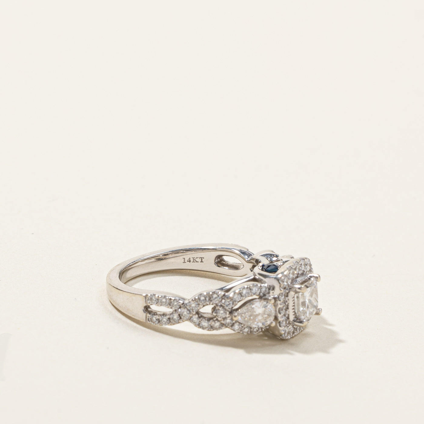 Halo Diamond Engagement Ring | 1.88ctw | SZ 6.5 |