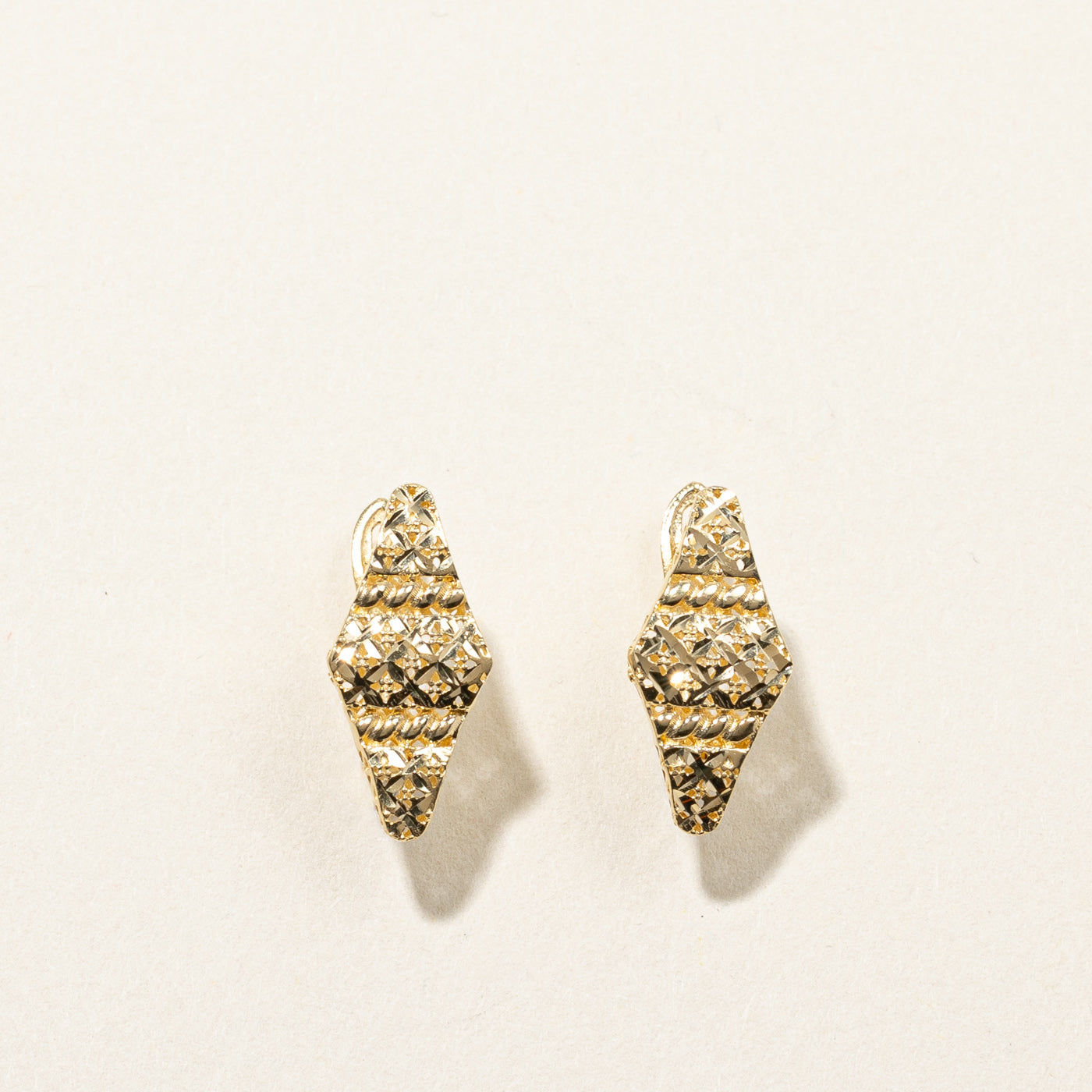 Textured Gold Earrings