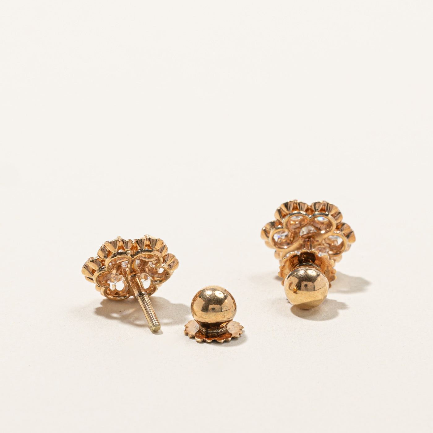 Victorian Cluster Set Old European Diamond Earrings | 2.10ctw VS1/2 G/H |