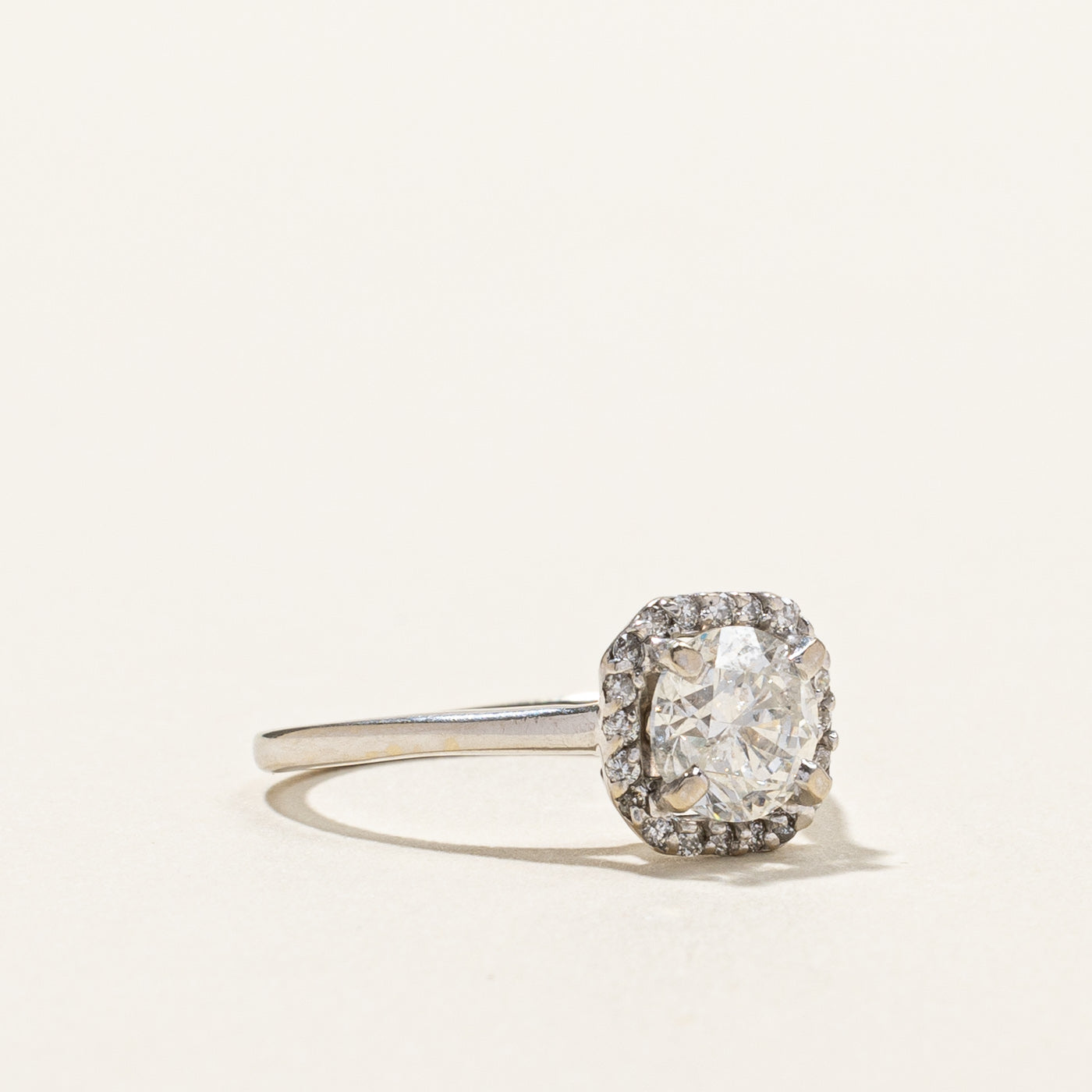 Halo Diamond Engagement Ring | 1.14ctw | SZ 4.5 |