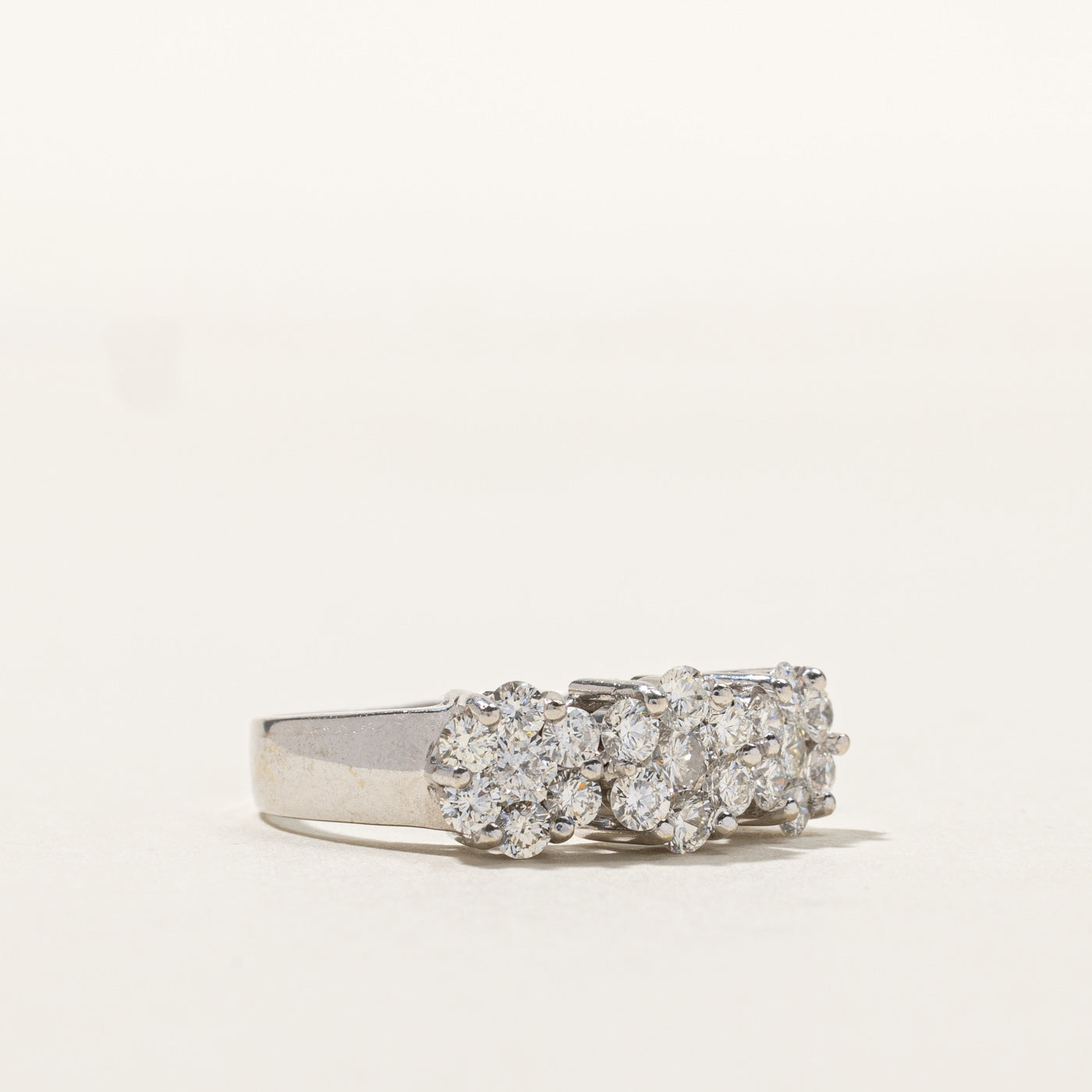 Floral Cluster Set Diamond Ring | 1.29ctw | SZ 7 |