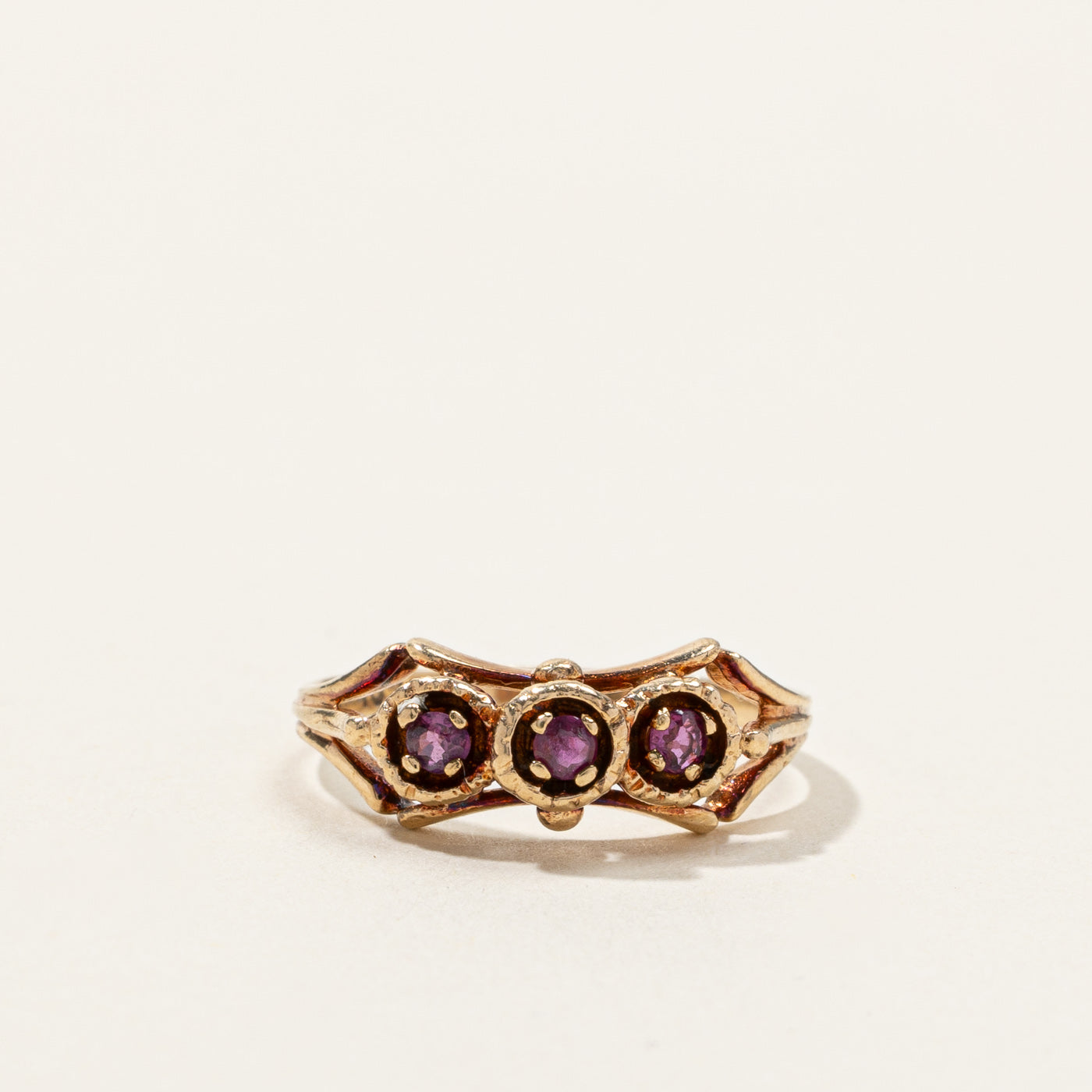 Three Stone Ruby Ring | 0.12ctw | SZ 5 |
