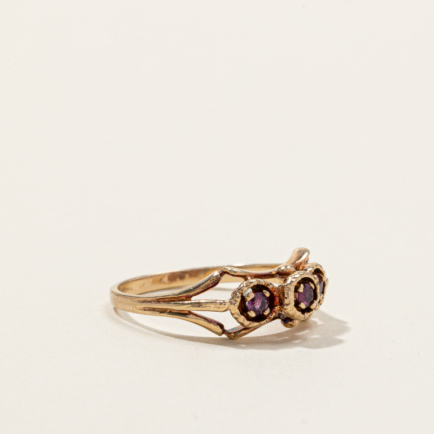 Three Stone Ruby Ring | 0.12ctw | SZ 5 |