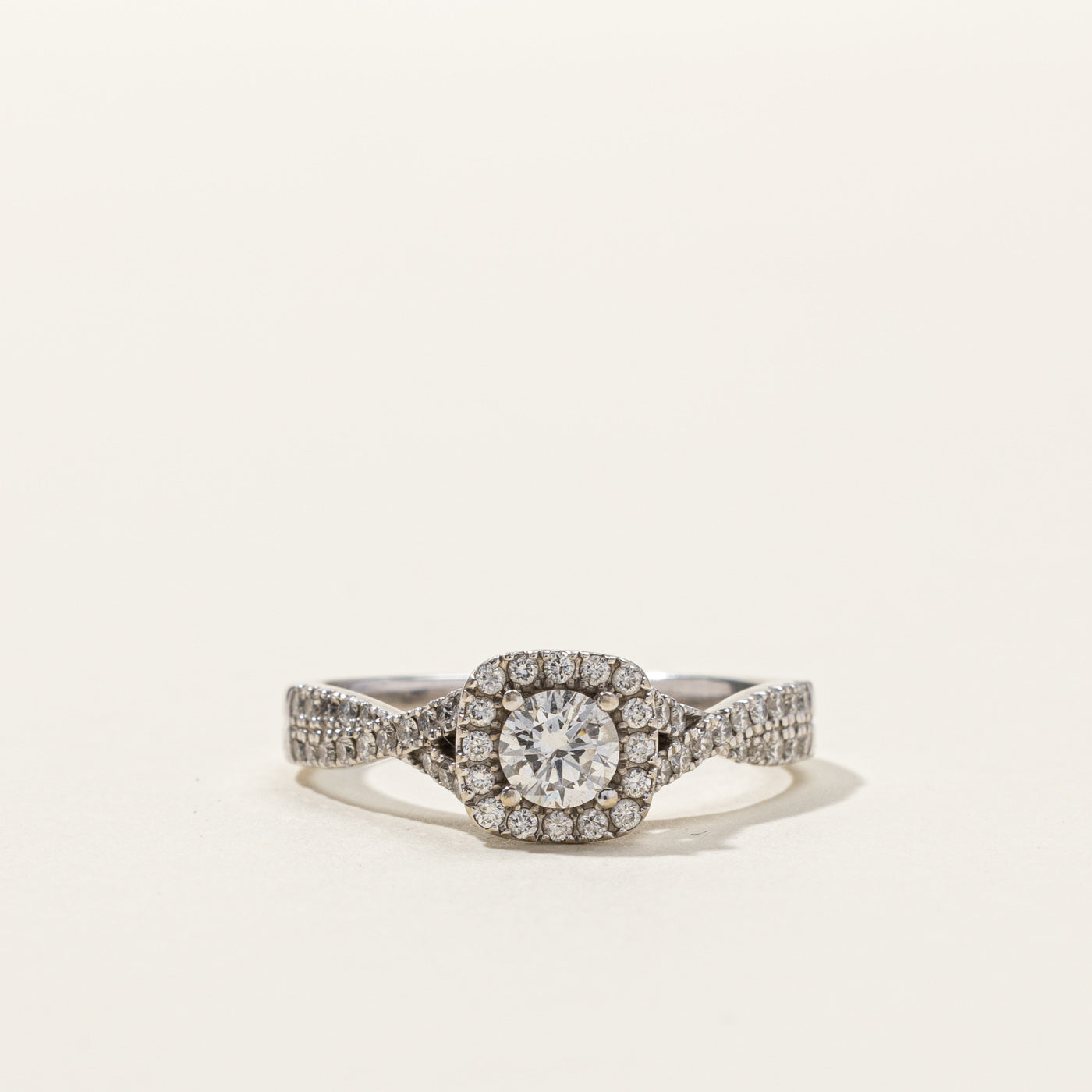 Halo Diamond Engagement Ring | 0.83ctw | SZ 9.5 |