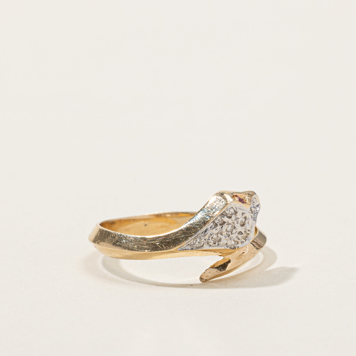 Diamond & Ruby Snake Wrap Ring | 0.05ctw | 0.02ctw | SZ 5.25 |