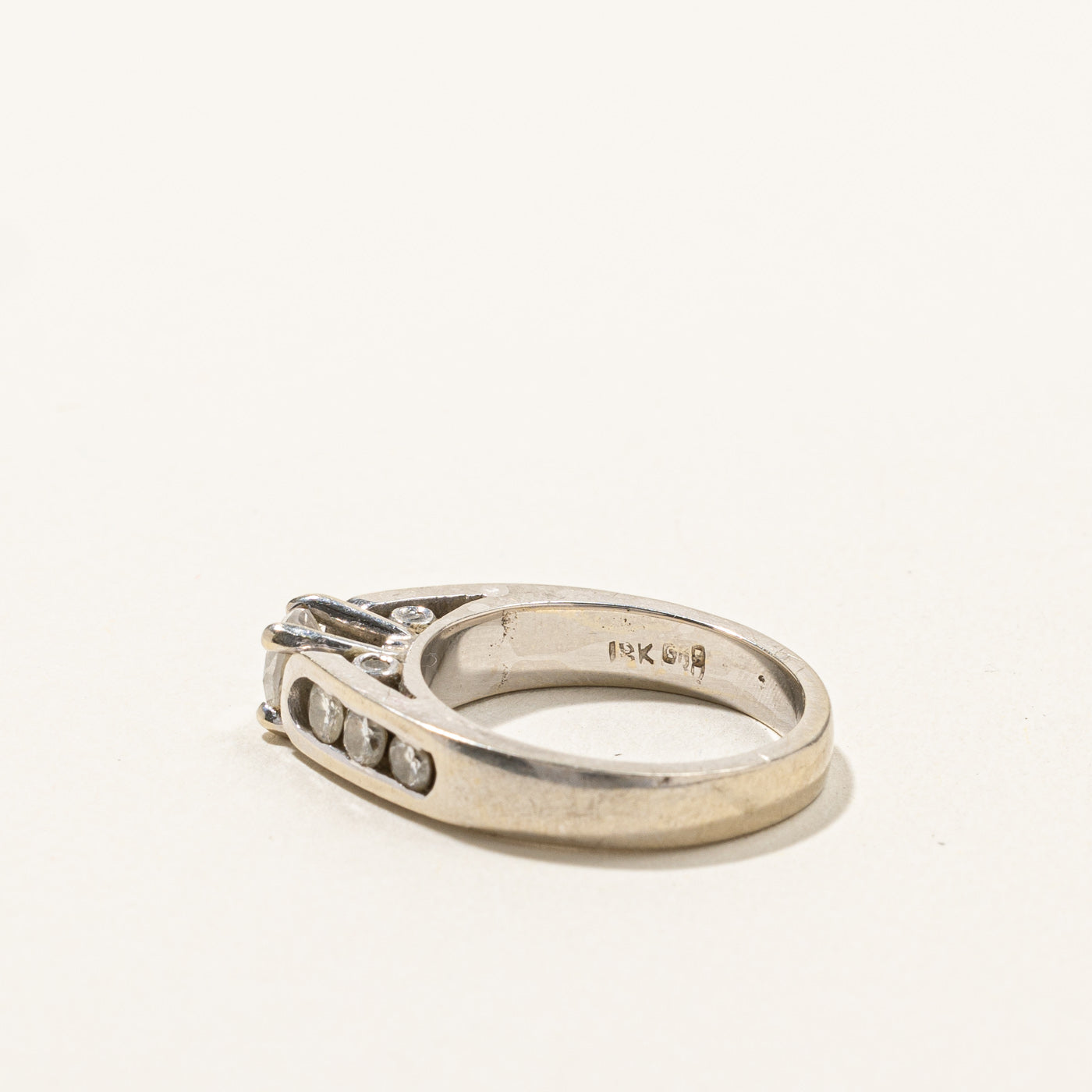 High Set Diamond Accented Engagement Ring | 0.91ctw | SZ 5.5 |
