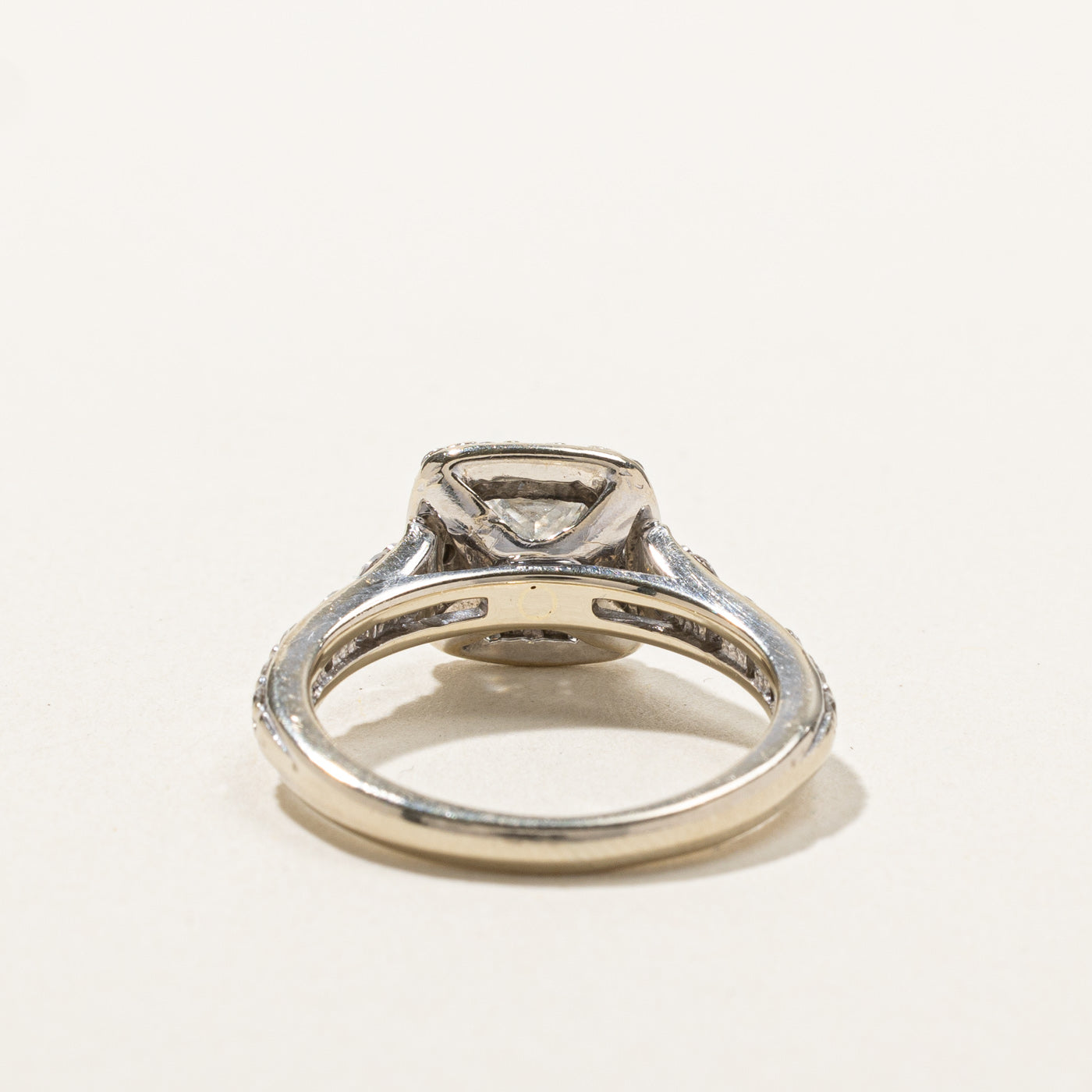 Princess Cut Diamond Halo Engagement Ring | 1.52ctw | SZ 4.5 |