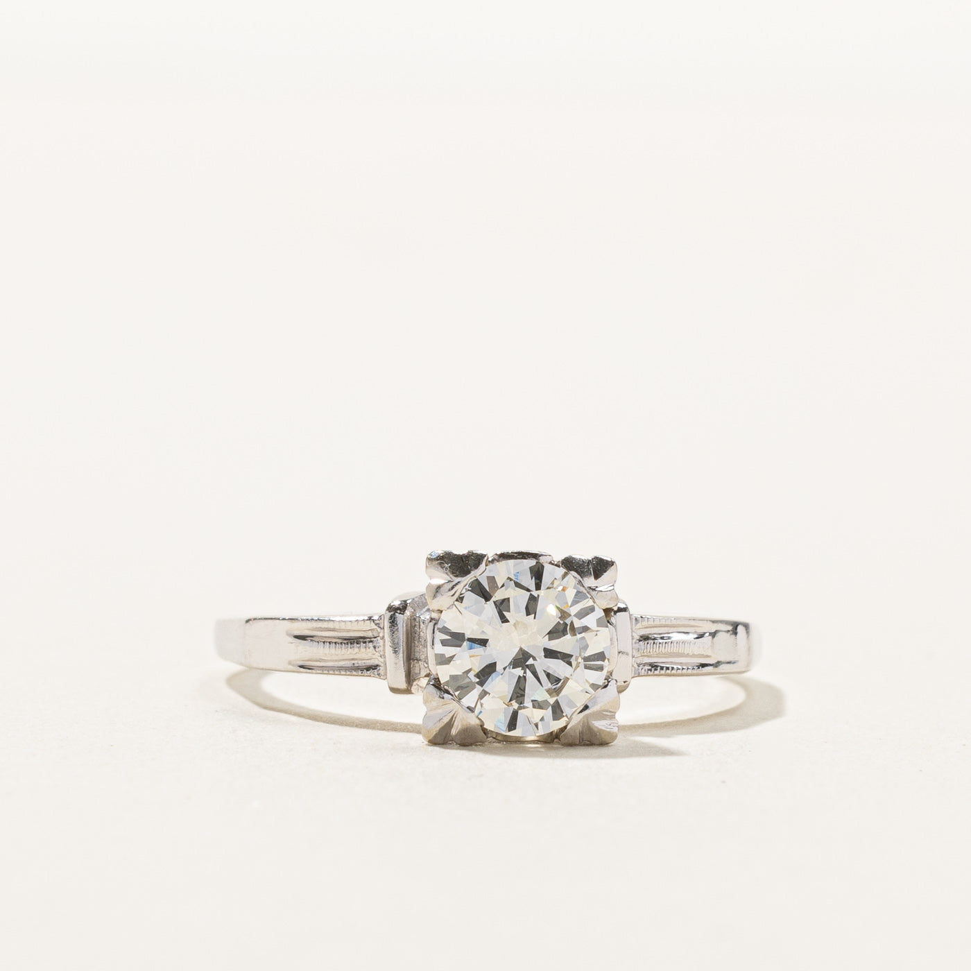 Bague de fiançailles solitaire en diamant | 0,80 ct VS2 I | Taille 8,25 |