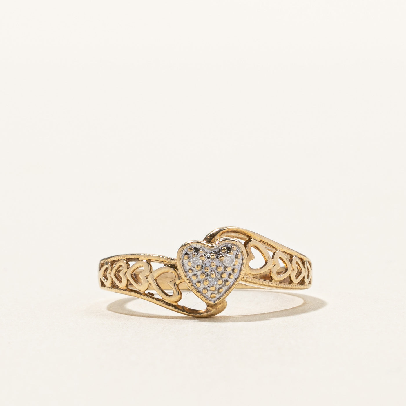 Diamond Heart Ring | 0.03ctw | SZ 5.5 |