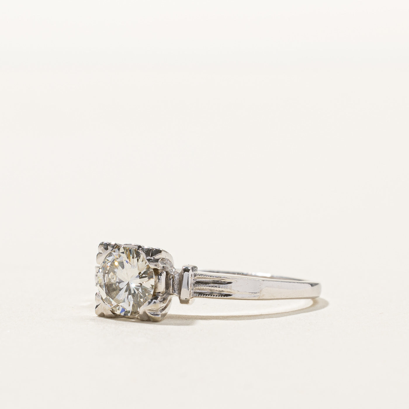 Bague de fiançailles solitaire en diamant | 0,80 ct VS2 I | Taille 8,25 |