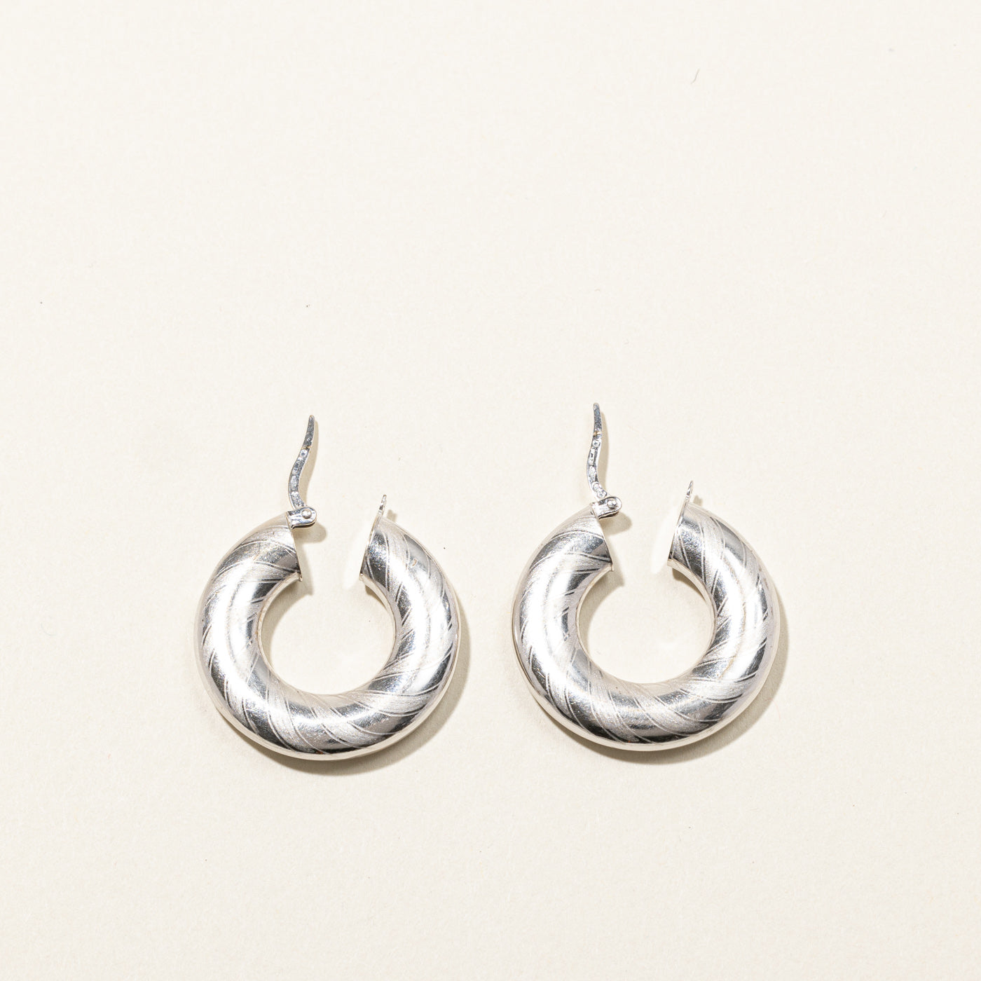 Puffed Gold Hoops