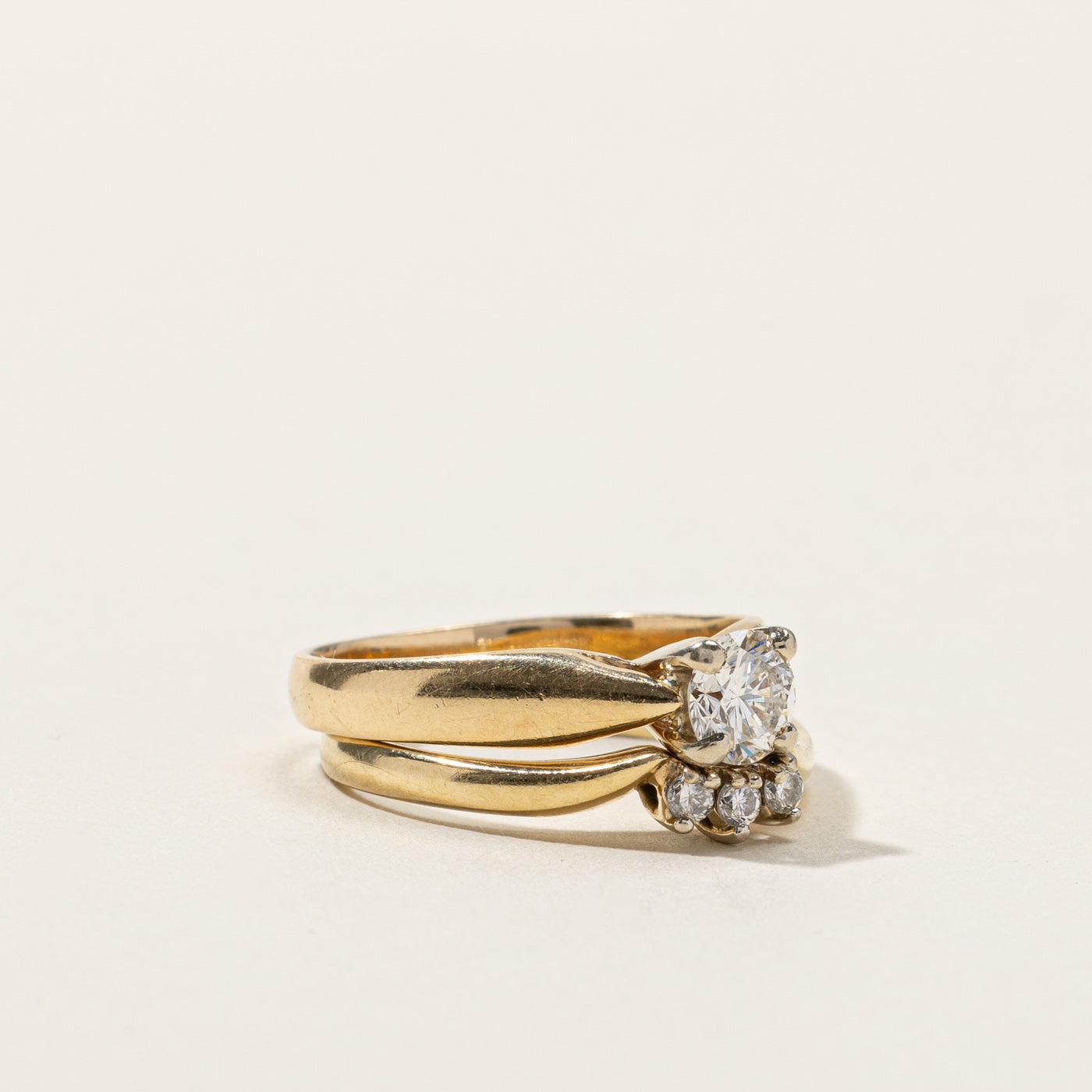 Diamond Engagement Ring Set | 0.59ctw | SZ 6.75 |