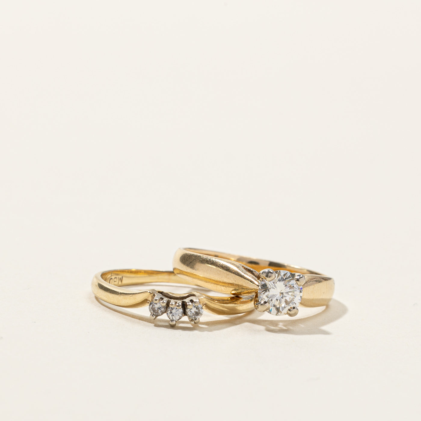 Diamond Engagement Ring Set | 0.59ctw | SZ 6.75 |
