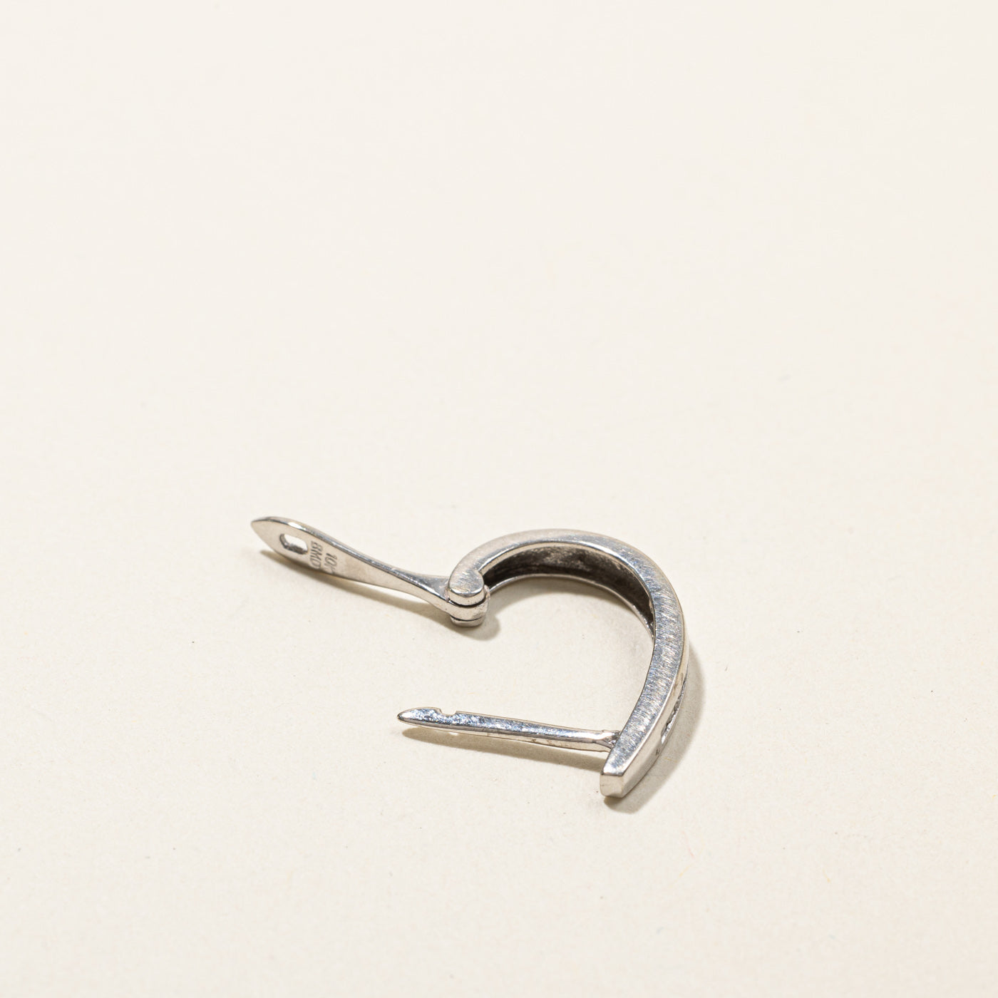 Channel Diamond Huggie Earrings | 0.06ctw |