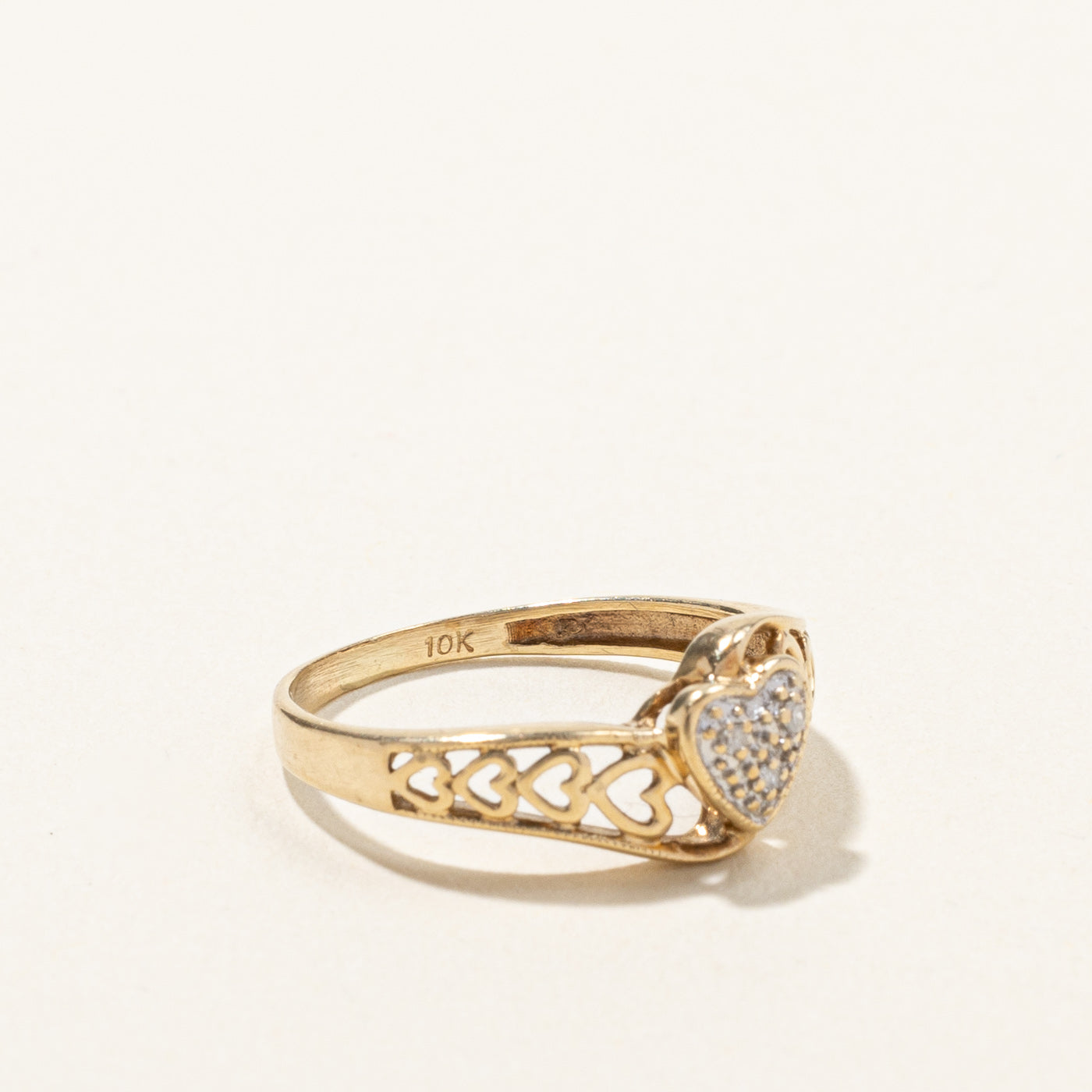 Diamond Heart Ring | 0.03ctw | SZ 5.5 |