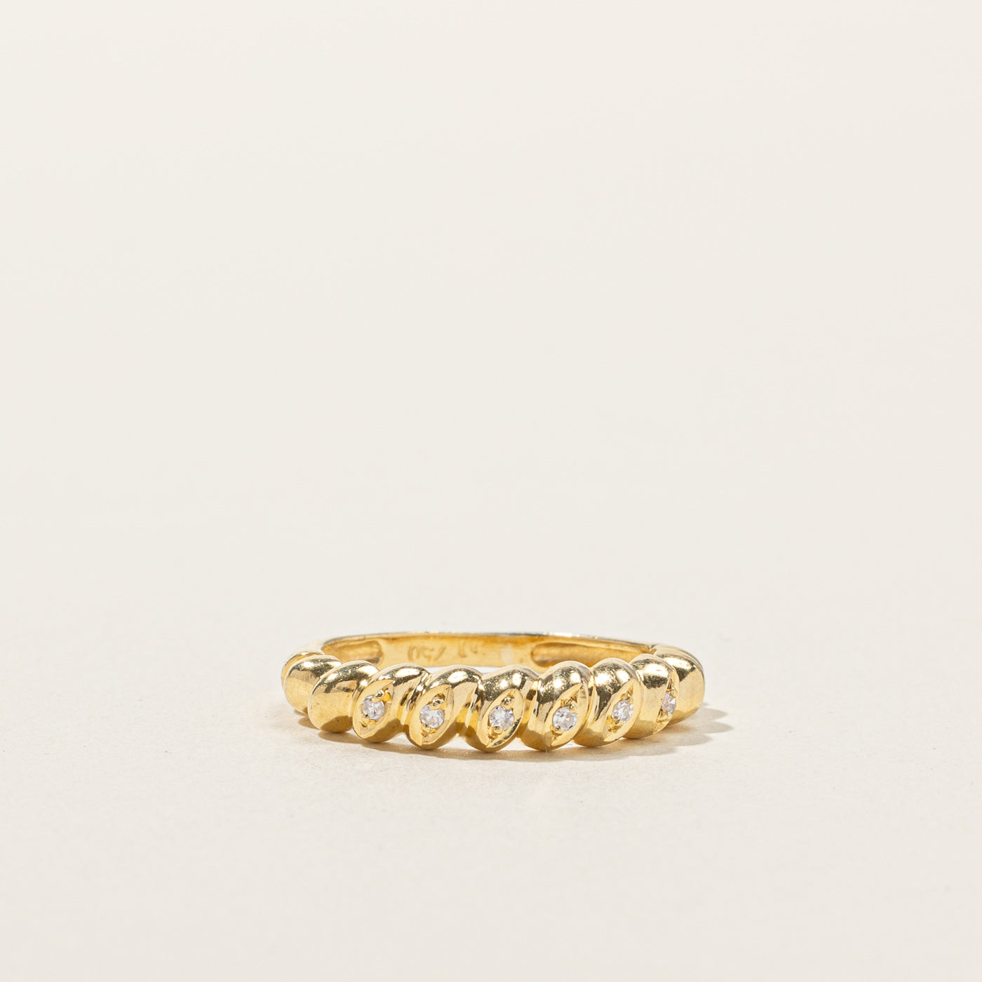 Textured Diamond Band | 0.06ctw | SZ 6.25 |