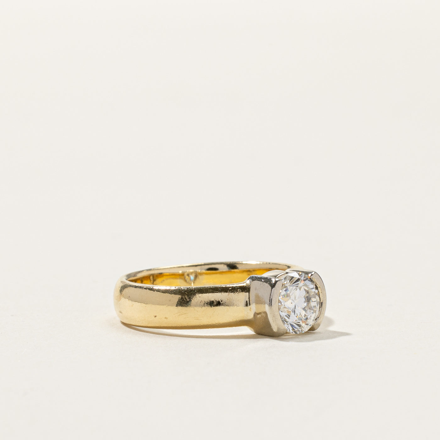 Semi Bezel Diamond Ring | 1.04ct SI1 H | SZ 7 |