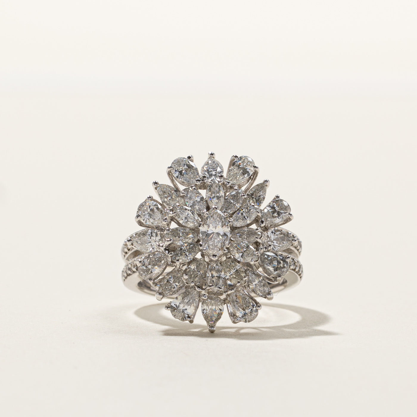 Cluster Set Diamond Ring | 3.80ctw | SZ 6 |
