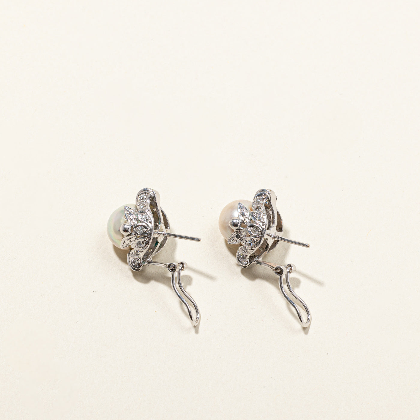 Pearl & Diamond Earrings | 0.68ctw |