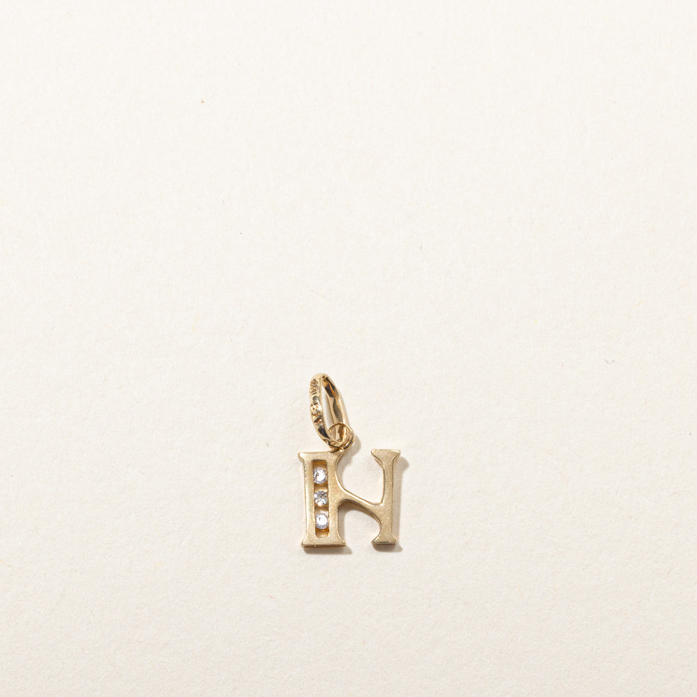 Diamond H Letter Pendant | 0.03ctw |