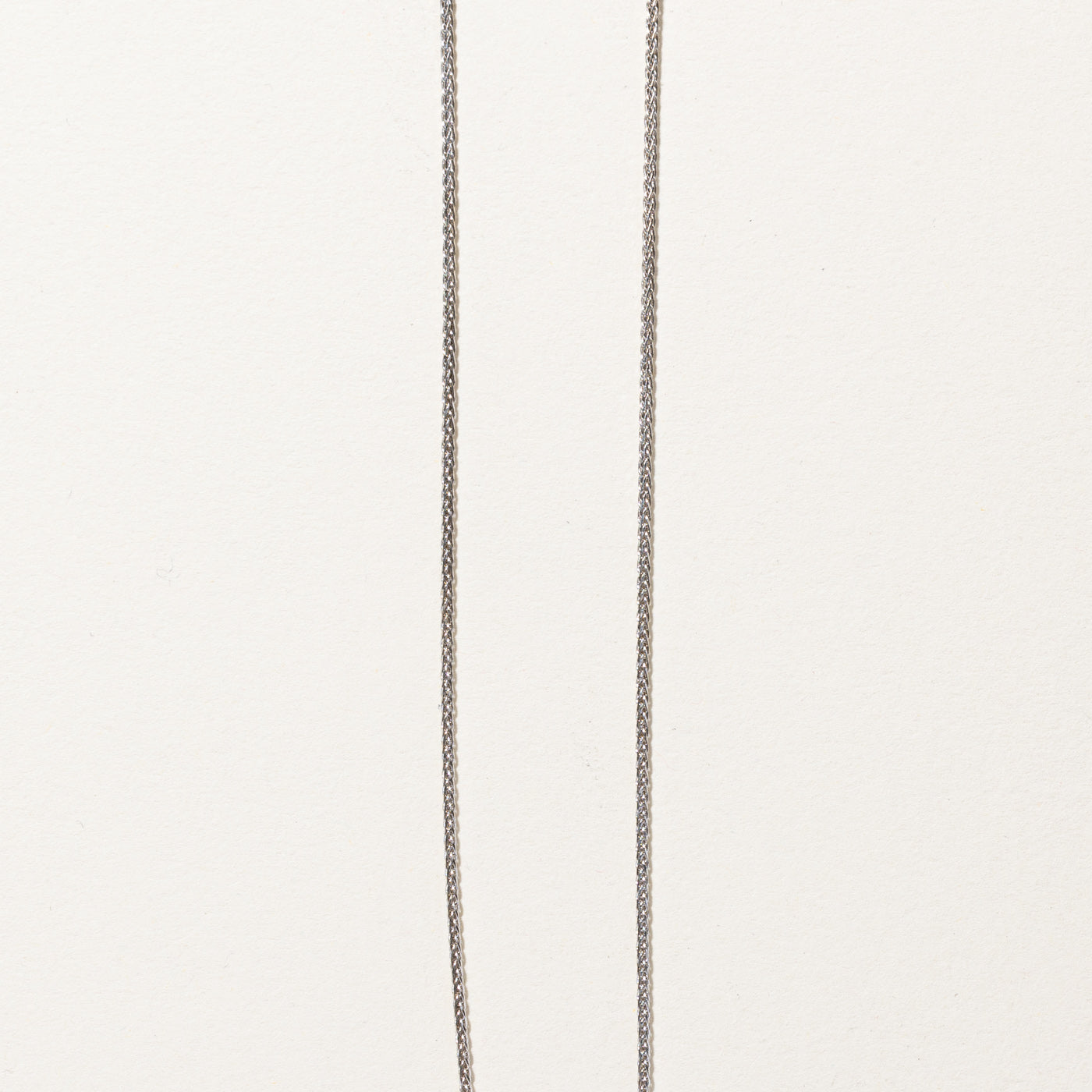 White Gold Wheat Chain | 16"|