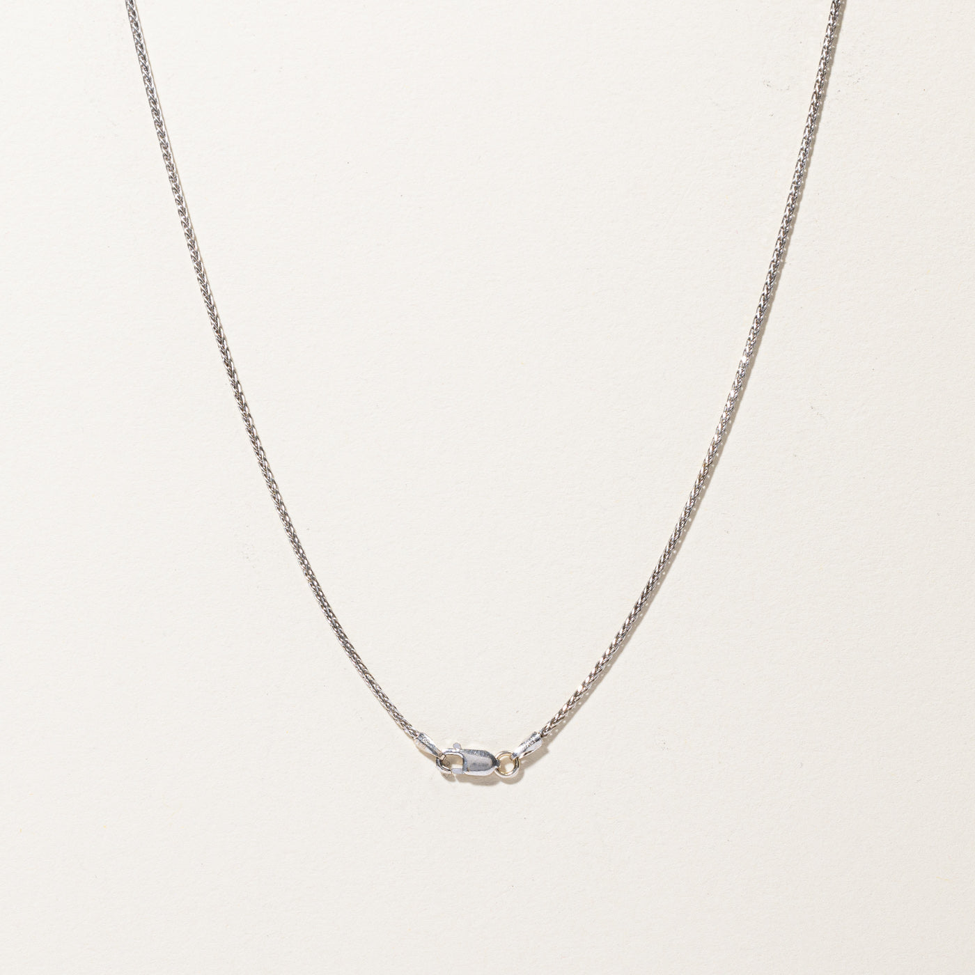 White Gold Wheat Chain | 16"|