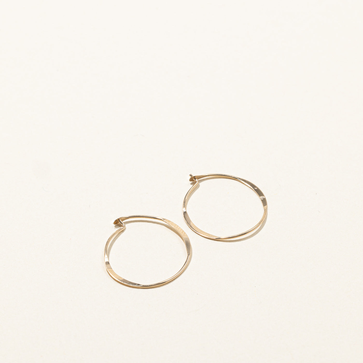 Plain Gold Thin Hoops