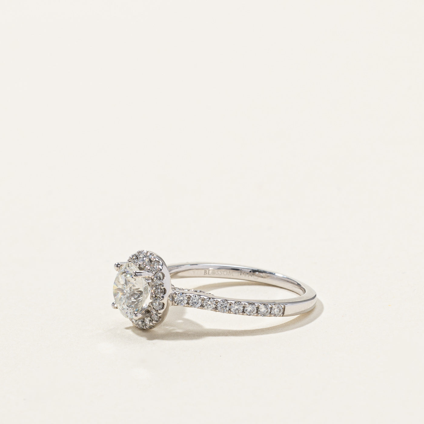 Halo Diamond Engagement Ring | 1.32ctw | SZ 5 |