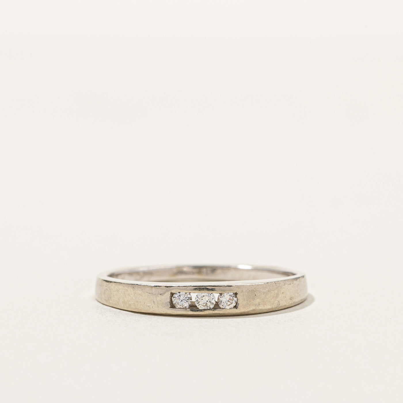 Channel Set Three Stone Diamond Band | 0.06ctw | SZ 6.25 |