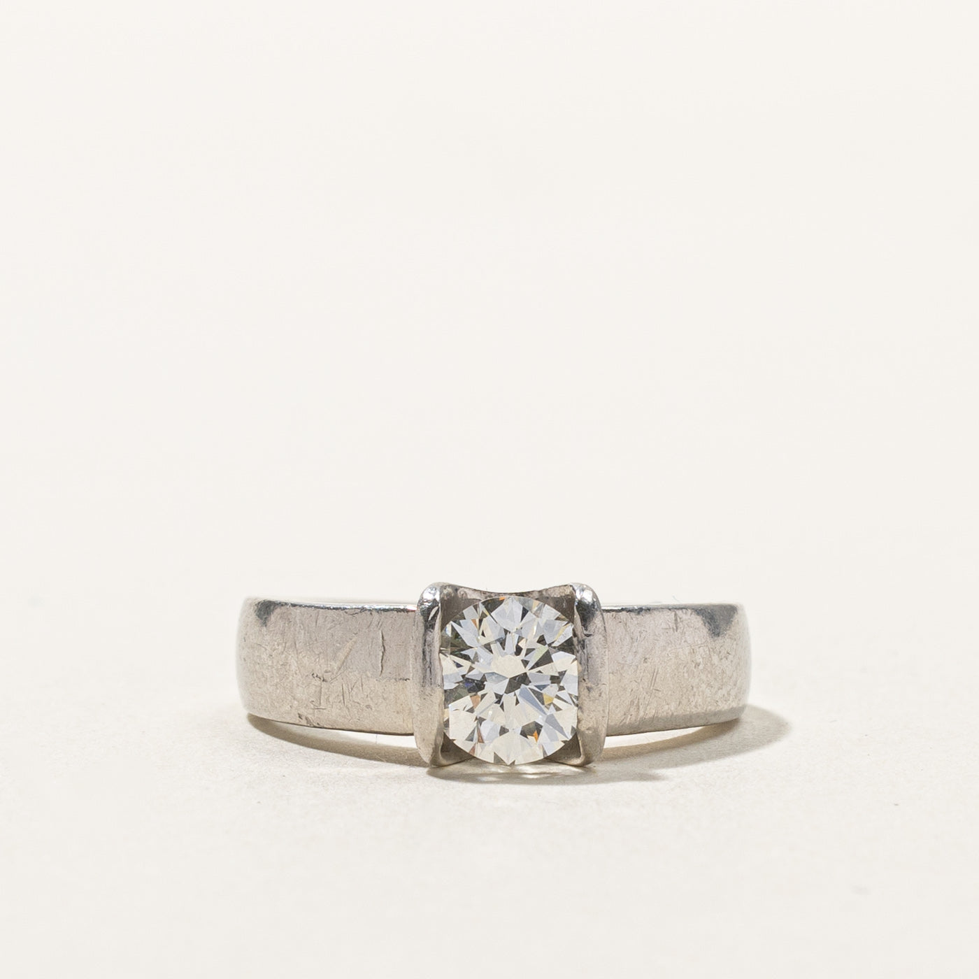 Tension Set Diamond Engagement Ring | 0.79ct | SZ 4.25 |