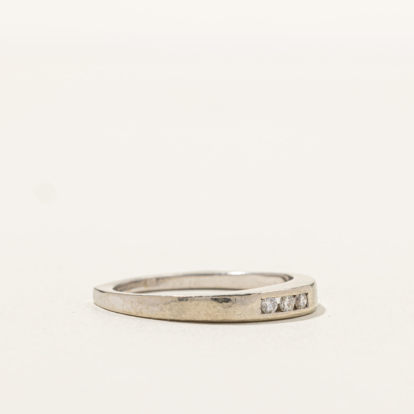 Channel Set Three Stone Diamond Band | 0.06ctw | SZ 6.25 |